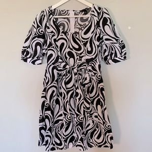 H&M 100% Cotton Black and White Dress NWT